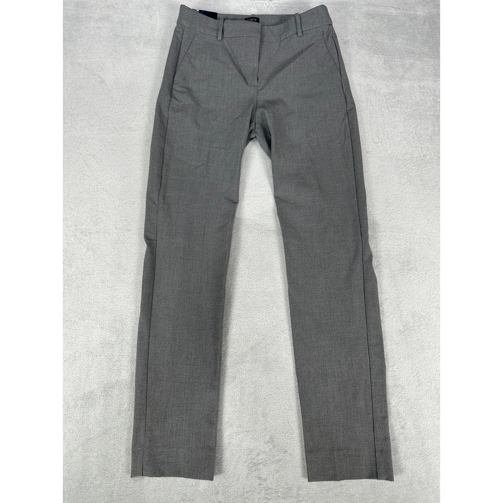 J.Crew Pant Women 4 Gray Ruby Full-Length Straight Leg AC038 Dress Trousers NWT